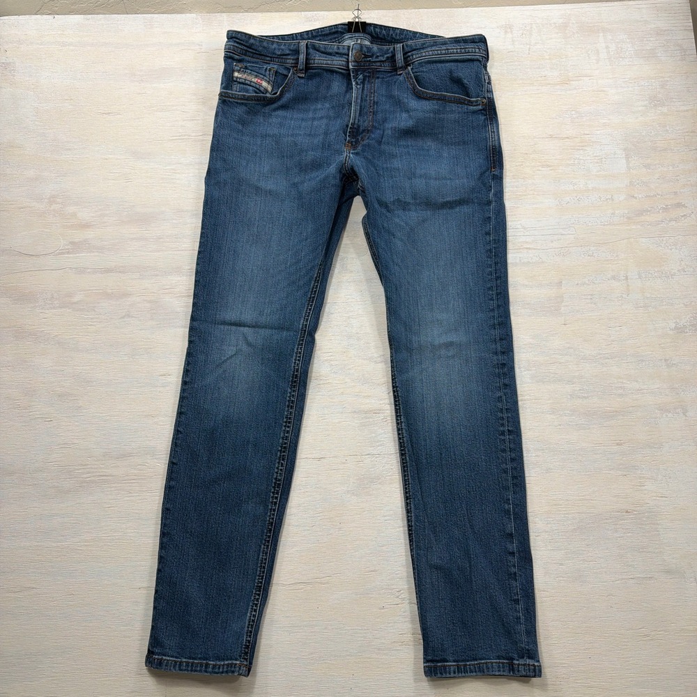 Diesel Jeans Thommer-R Size 36 Slim Fit Medium Wash Blue Denim Men